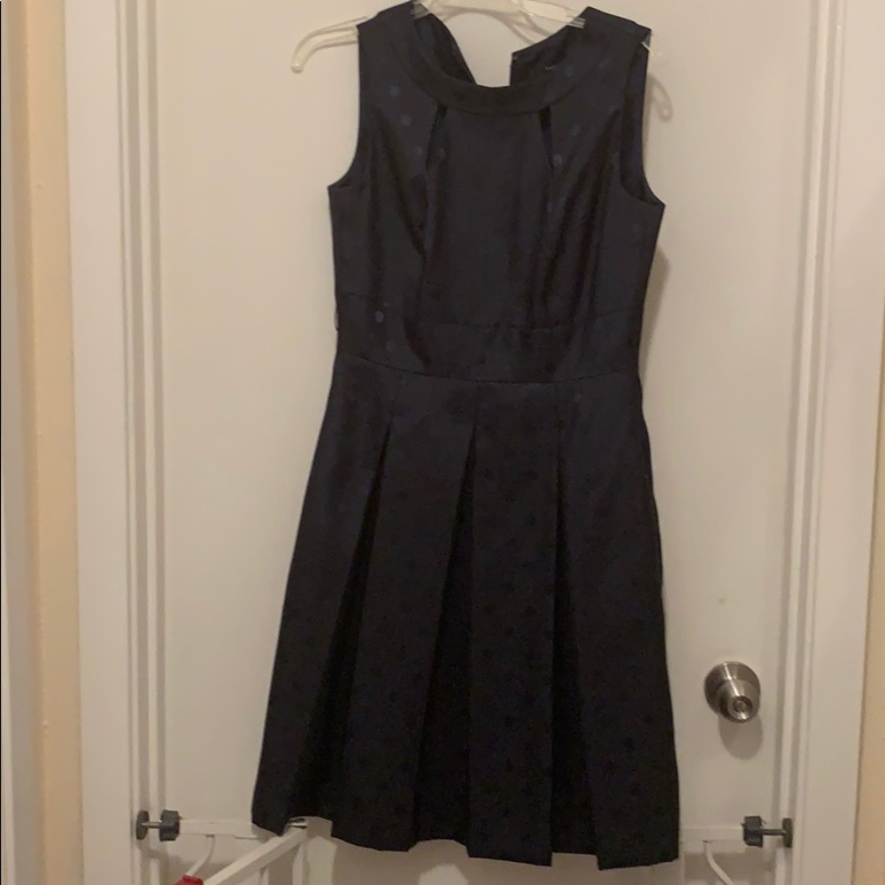 Blue polka dot Tahari dress